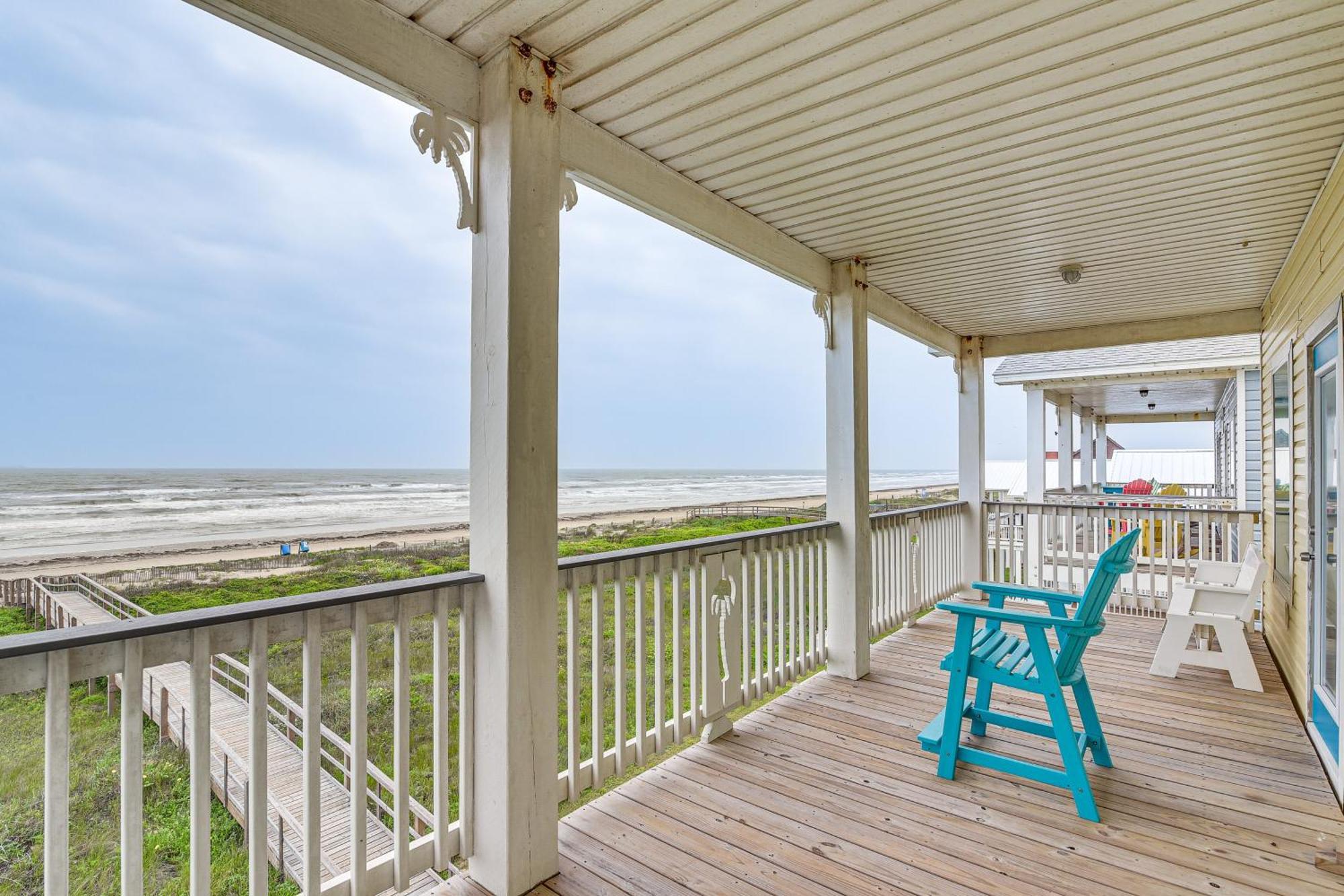 Beachfront Texas Retreat - 2 Decks, Patio And Views! Surfside Beach Esterno foto
